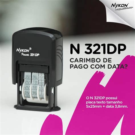 Carimbo Nykon Datador 321DP Base Para Escrita Shopee Brasil