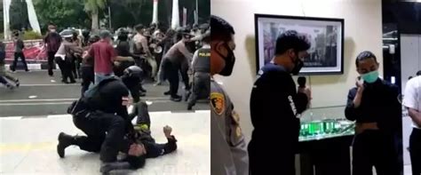 Viral Polisi Banting Mahasiswa Pelaku Peluk Dan Minta Maaf Ke Korban