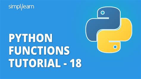 Python Functions Tutorial 18 Working With Functions In Python Python Tutorial