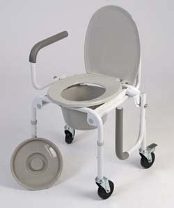 Buy Commode Drop Arm Commode With Wheels 4 Caster And Rear Wheel