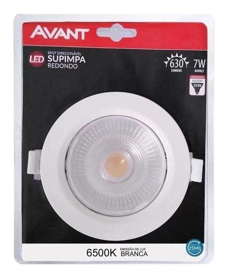 Spot Led Authentic Direcionável de Embutir Avant 7W 6500K Bivolt Luz