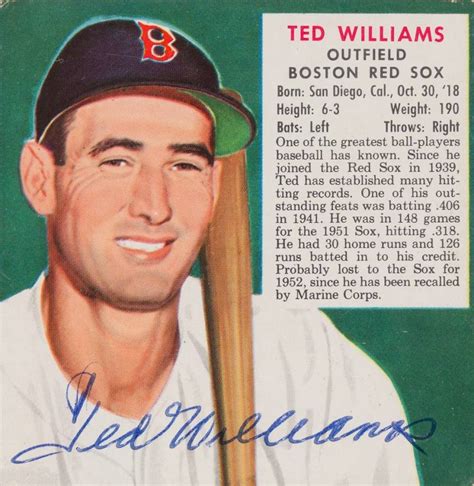 1952 Red Man Tobacco Ted Williams Baseball VCP Price Guide