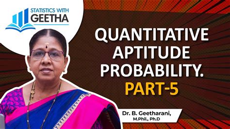 Quantitative Aptitude Probability Part Youtube