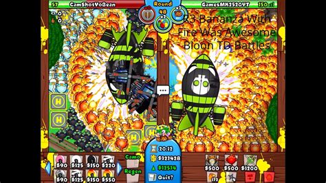 R3 Bananza With Fire Was Awesome Bloon TD Battles YouTube