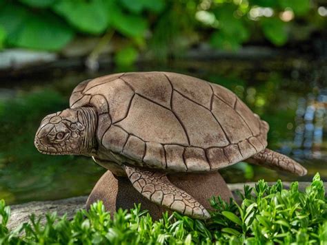 Campania Large Sea Turtle Garden Statue - McCumber Fine Gardens