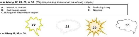 Para Sa Bilang 27 28 29 At 30 Pagbatayan Ang Sumusunod Na Lobo Ng