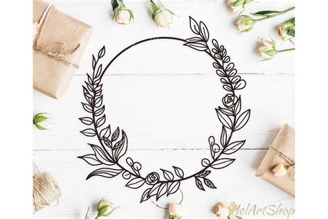 Flower Frame Svg Flower Wreath Svg Wreath Svg File 415579