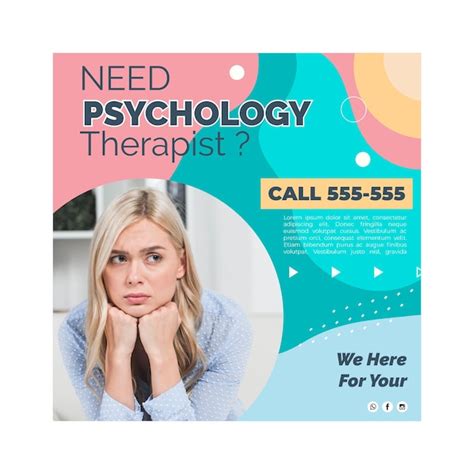 Free Vector Psychology Flyer Template Theme