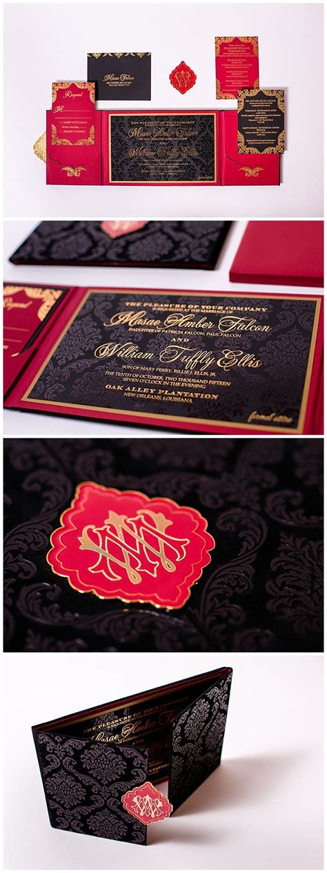 26 Black And Gold Wedding Invitation Kit Ideas In 2021