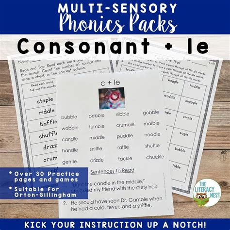 Syllable Type Consonant Le Orton Gillingham Multisensory