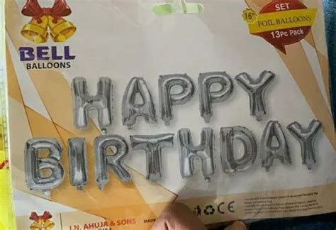 Happy Birthday Foil Balloon Packaging Type Single Pc Packing Size