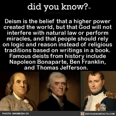 Deism Is The Belief That A Higher Power Created Did You Know