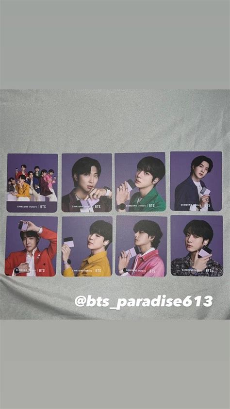 BTS X Samsung Galaxy Z Flip 4 Photocard Set Hobbies Toys