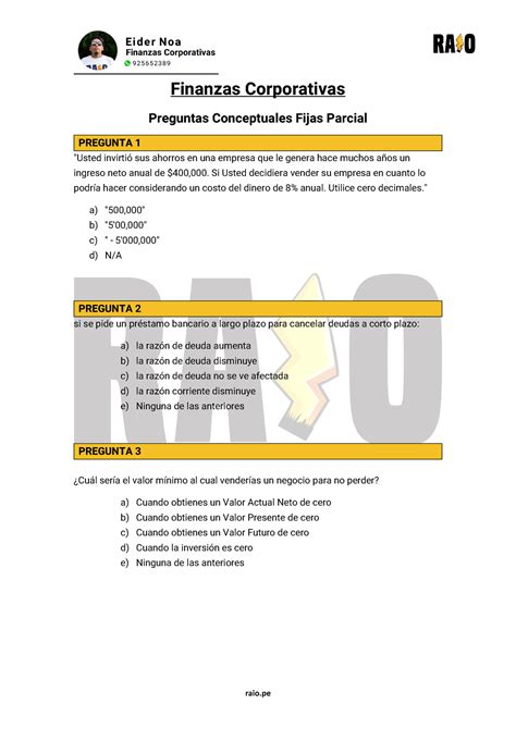 Fijas Ea Fi Corpo Parcial Raio Finanzas Corporativas