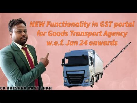 New Gst Compliances In For Gta Goods Transport Agency Rcm Or