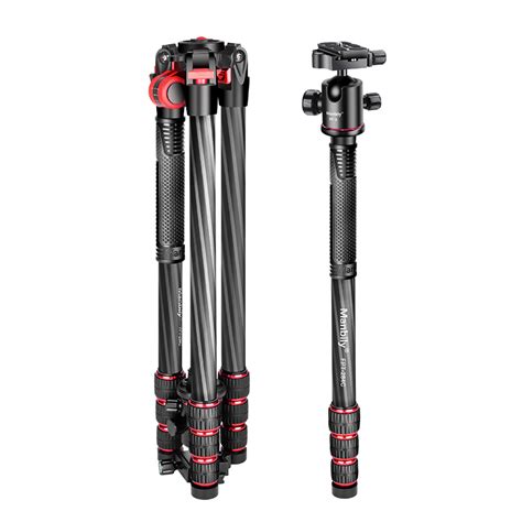 Manbily Fpt 284c Carbon Fiber Camera Tripod Monopod Carbon Fiber With Rotatable Center Column