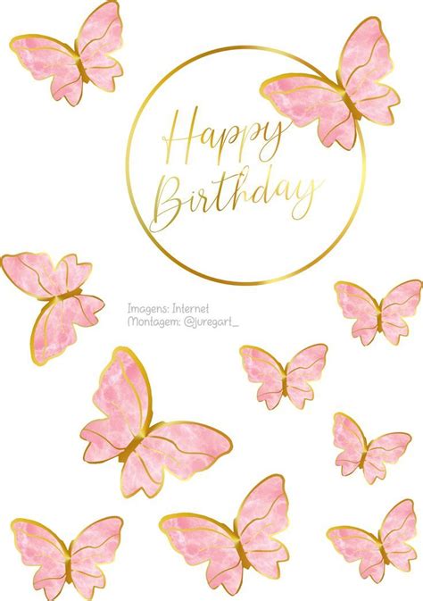 Butterfly Cake Topper For Happy Birthday