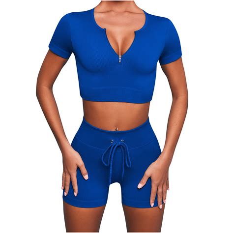 Hinvhai Yoga Set For Women On Clearance Women Solid Color Two Piece Hip Lifting Fitness Yoga