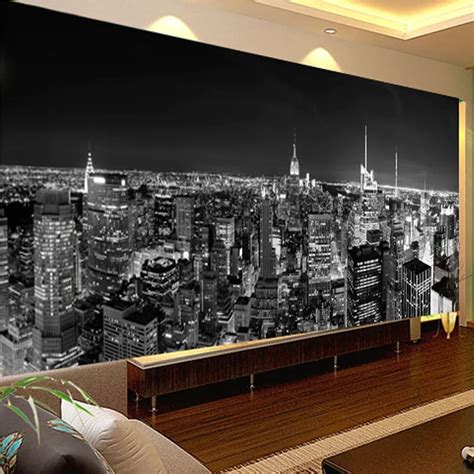 Sob Encomenda Da Foto Papel De Parede Mural Night View New York City