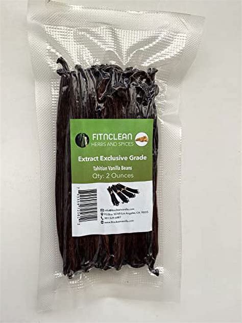 2oz Tahitian Vanilla Beans Grade B Extract Exclusive Bulk 4 6 Whole