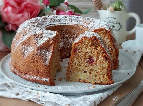 Ciambella Nuvola Fragole E Mela Dolce Soffice Senza Burro Cucinare