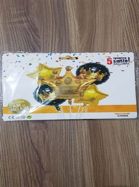 Golden Helium Crown Foil Balloon Packaging Type Packet At Rs 80