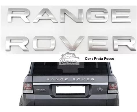 Letras Range Rover Sport Evoque Vogue Prata Fosco Tampa Capo Ou Tampa