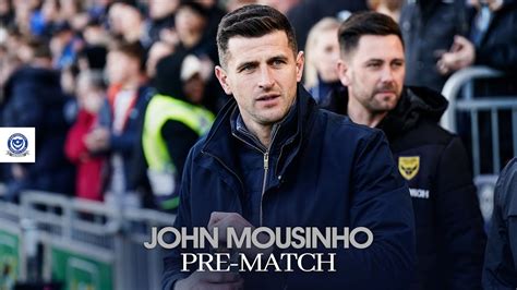 John Mousinho Pre Match Pompey Vs Shrewsbury Town Youtube