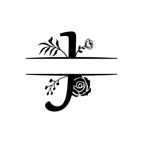 Initial J Decorative Monogram Split Letter Vector 7635665 Vector Art at Vecteezy