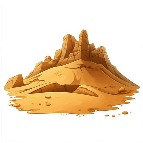 Sand 2d cartoon vector illustration on white background hi 30692199 ...