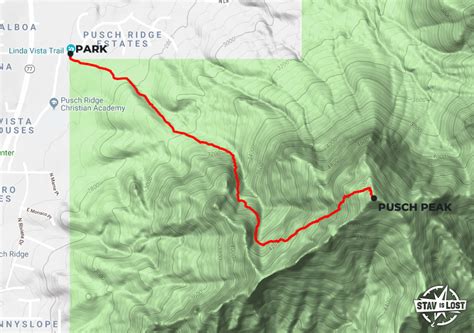 Hiking Map for Pusch Peak