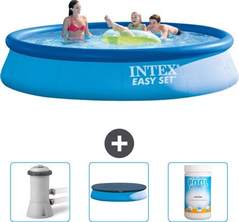 Intex Rond Opblaasbaar Easy Set Zwembad 396 X 84 Cm Blauw