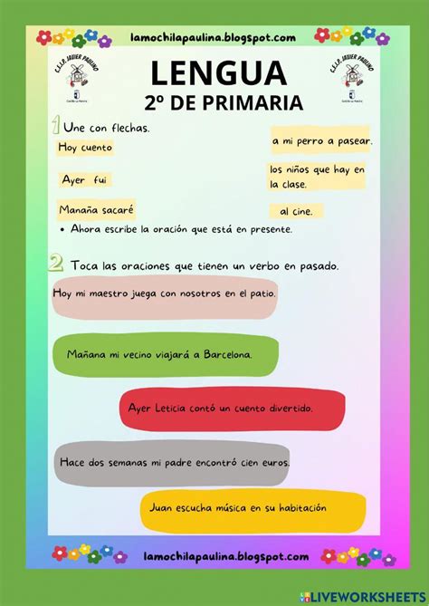 Los Tiempos Verbales Online Pdf Exercise Live Worksheets