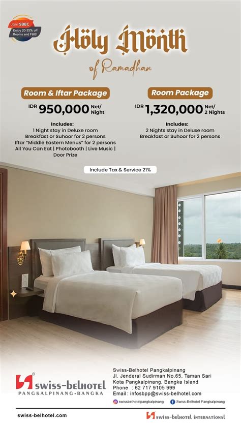 Nikmati Paket Kamar Spesial Holy Month Of Ramadan Package Di Swiss