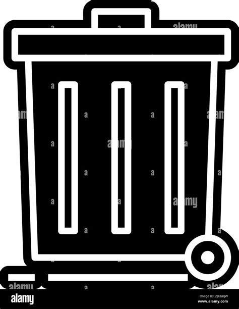 Trash Can Icon Black Vector Illustration Stock Vector Image And Art Alamy