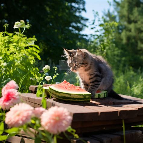 Cat and watermelon in summer dacha by Coolarts223 on DeviantArt