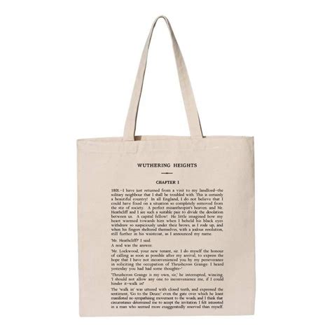 Wuthering Heights By Emily Brontë Tote Bag Handbag With Wuthering Hei