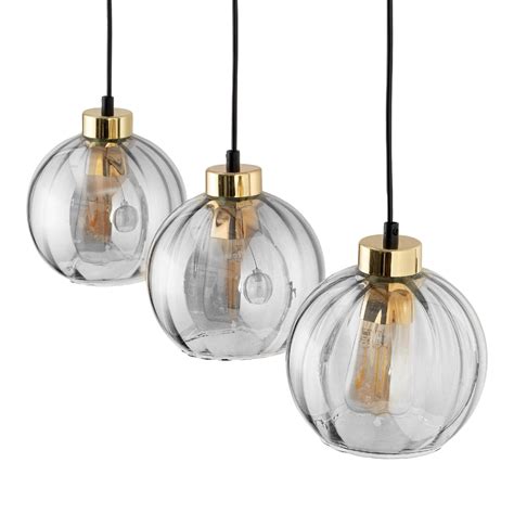 Lampa wisząca DEVI TRANSPARENT 3 PŁ LISTWA 4580 TK Lighting Czarny