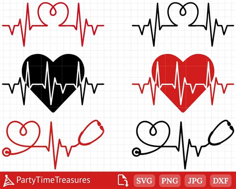 Heartbeat Svg Bundle Stethoscope Svg Nurse Healthcare Ekg Etsy M Xico