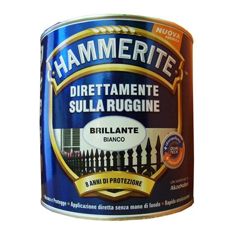 Antiruggine Brillante Hammerite Bianco L Ferro E Metallo M