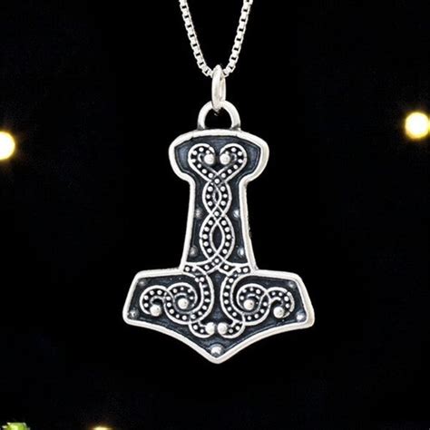 Sterling Silver Celtic Thor S Hammer Mj Lnir Small Etsy