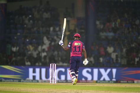 Sanju Samson Brought Up A 28 Ball Half Century With A Six