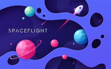 Premium Vector | Colorful cartoon outer space background