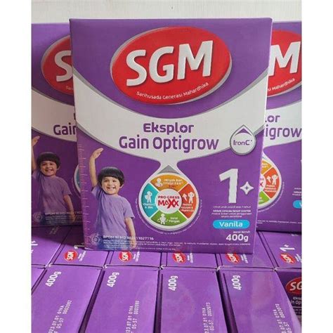 Sgm Eksplor Gain Optigrow Plus Vanila G Box Per Pcs Anak Usia Di