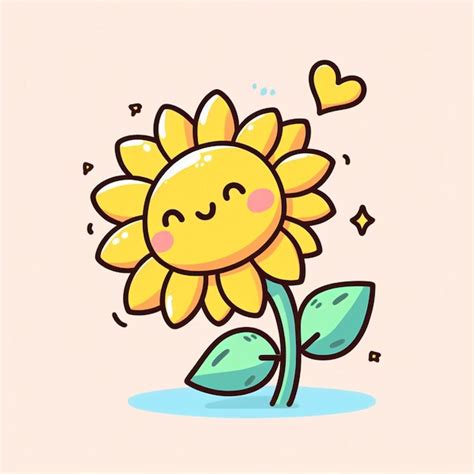 Premium Vector | Cute sunflower cartoon