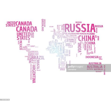 World Map Countries Names High-Res Vector Graphic - Getty Images