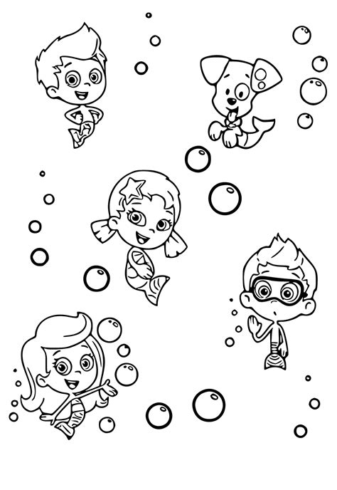 Dibujo E Imagen Bubble Guppies Caracteres Para Colorear Y Imprimir