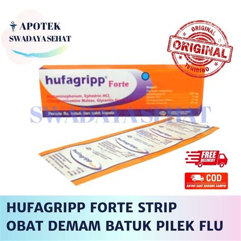 Jual HUFAGRIPP FORTE Strip Obat Demam Batuk Pilek Flu 10 Tablet