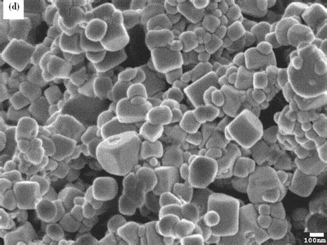 The Sem Micrographs Of The Lscf Sdc Composite Powders A Lscf Sdc