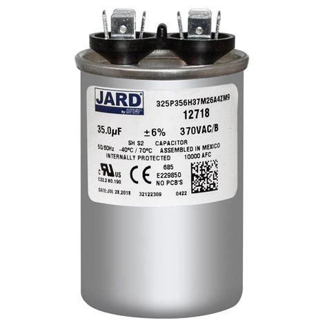 Uf Mfd Vac Volts Round Run Capacitor Hz Ngm Jard Ebay